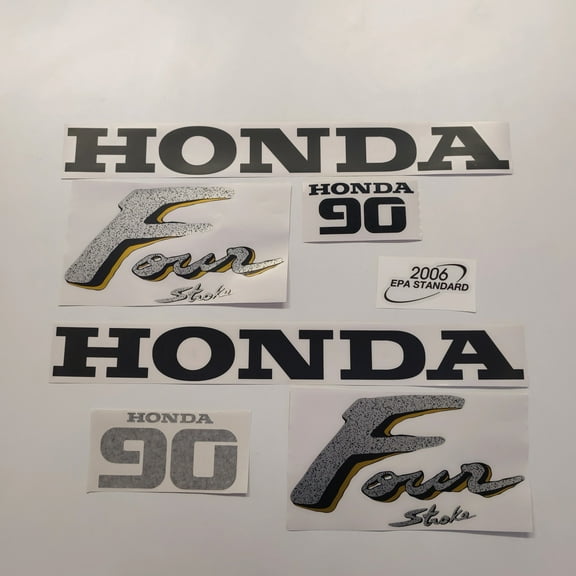 411 Decals Aftermarket Replacement for Honda 90 Four Stroke Gold 2000 Outboard Decal (Sticker) Set