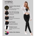 thumbnail image 4 of Hybrid & Company Jeans en Denim Extensible pour Femmes P37375SK Noir 5, 4 of 4