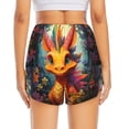 thumbnail image 3 of Picia Colorful Flower Chameleon Pattern Women's 2 in 1 Athletic Running Shorts High Waisted Workout Casual Gym Sweat Shorts with Comfy Liner Zipper Pockets-Large, 3 of 9