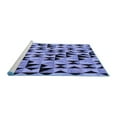 thumbnail image 2 of Ahgly Company Machine Washable Indoor Square Abstract Blue Modern Area Rugs, 3' Square, 2 of 4