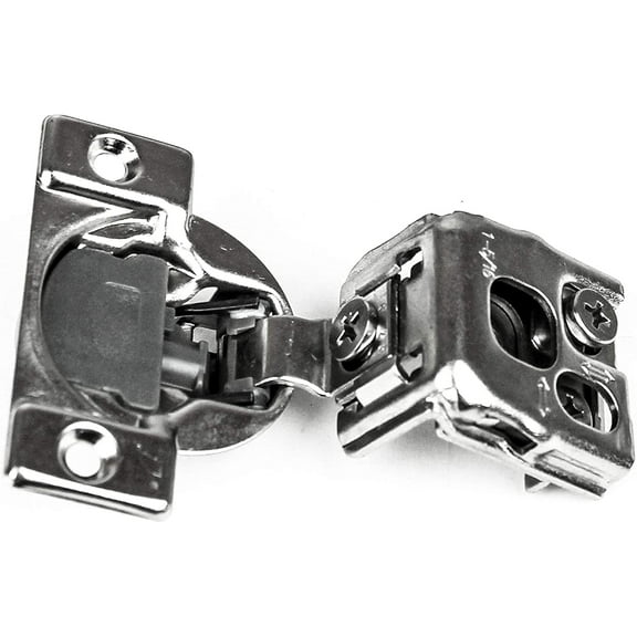 Berta 1 5/16 inch Overlay, 90 Degree Restricted Opening Angle Concealed Face Frame Cabinet Door Hinges (2 Pack)
