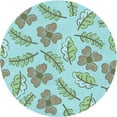 thumbnail image 1 of Ahgly Company Indoor Square Patterned Blue Lagoon Blue Area Rugs, 3' Square, 1 of 6