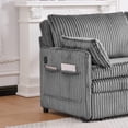 thumbnail image 2 of Modern Grey Convertible Sofa Bed, 3-in-1 Pull Out Sleeper Sofa with USB Ports & Side Pockets, Full Size Futon Couch for Small Space, Apartment, Living Room, Bedroom, Grey, 2 of 5