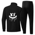 thumbnail image 3 of guisaled Jogger Sets for Men 2 Piece Zip Jackets And Sweatpants Sweatsuits Long Sleeve No Hood Stand Collar Workout Jogging Tracksuit, 3 of 5