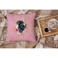 thumbnail image 4 of Carolines Treasures CK4178PW1414 Giant Schnauzer Pink Flowers Fabric Decorative Pillow  14Hx14W multicolor, 4 of 4