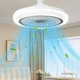 thumbnail image 4 of Fan Light under $5! Xqxayjr LED Ceiling Fan Light with Aromatherapy, E27 Bulb Base 3-Speed Fan, Adjustable Head Light for Bedroom, Study, Living Room, Energy Saving Fan Lamp, 4 of 7