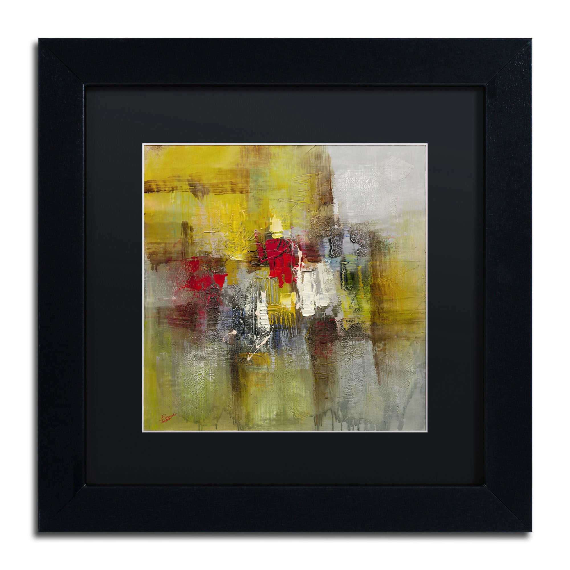 Trademark Fine Art "Cherish" Canvas Art by Ricardo Tapia, Black Matte, Black Frame