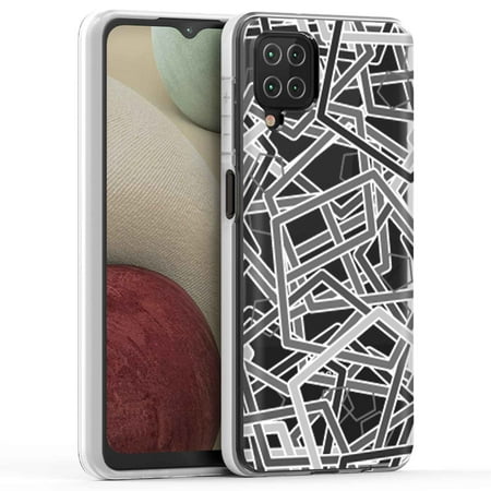 TalkingCase Slim Phone Case Cover Compatible for Samsung Galaxy A12  Pentagon Shapes Print Lightweight Flexible  Printed in USA