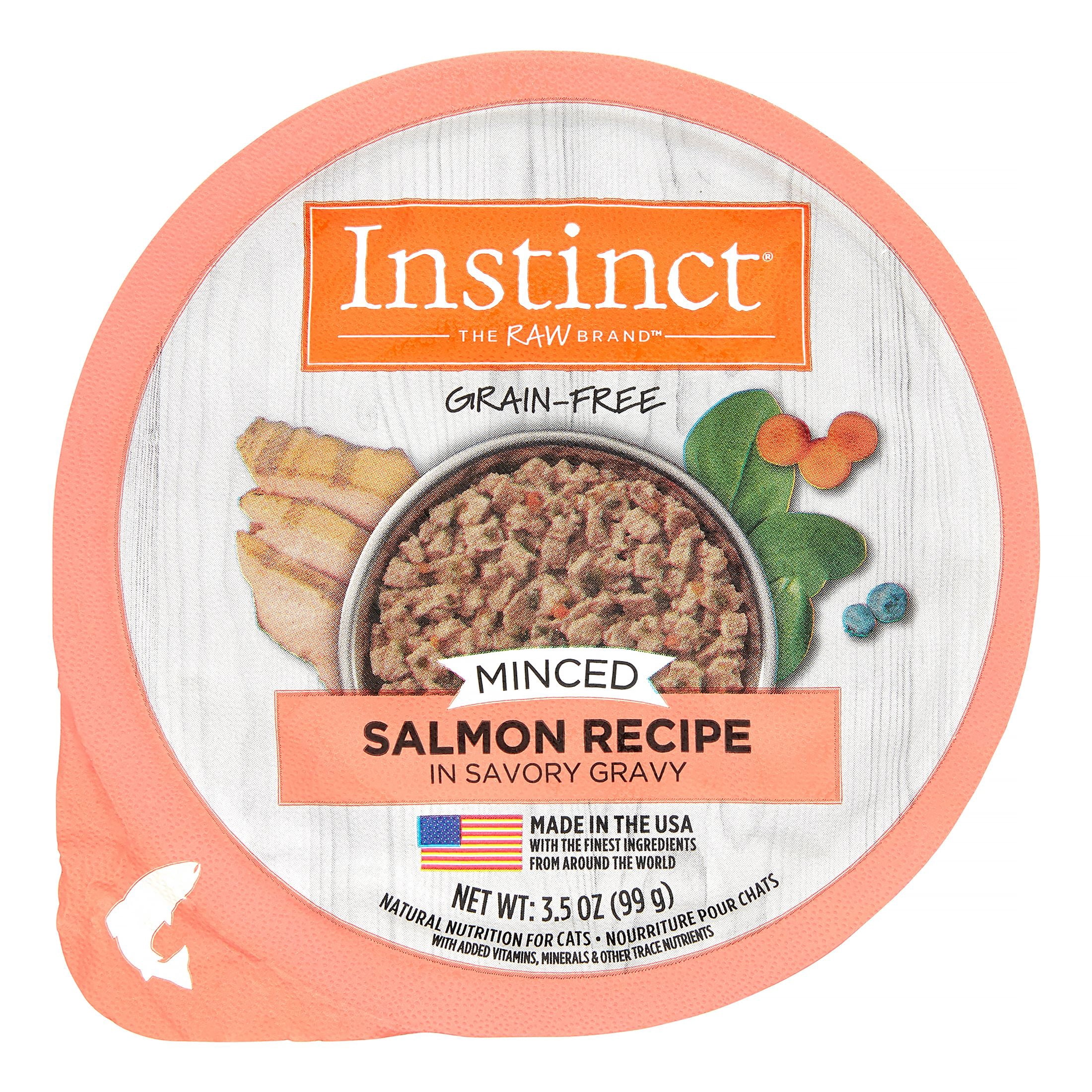 Instinct GrainFree Minced Recipe with Real Salmon Natural Wet Cat Food