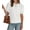 White, variant on Ronuti Women's Puff Short Sleeve Sweater Tops 2026 Summer Fall Trendy Knit Crew Neck Casual T Shirts Blouses
