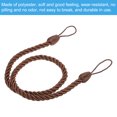 thumbnail image 5 of Uxcell Curtain Tiebacks Ropes, 2 Pack Braided Curtain Tie Backs with Screw Hooks & Bolts, Dark Brown, 5 of 6