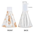 thumbnail image 3 of Yayeee Kitchen Hanging Hand Towels Set of 2 with Loop Bathroom Absorbent Tie Towel, White Seahorse, 3 of 7