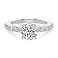 thumbnail image 5 of IGI Certified 4 Carat Round Shape Lab Grown Diamond Engagement Ring | 14K White Gold | Lottie Four Claw Side Stone Diamond Ring | FG-VS1-VS2 Quality Friendly Diamonds, 5 of 7