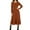 Orange, variant on BLTIBY Women's Long Sleeve Maxi Dress Fall Winter Round Neck Knit Elegant Slim A Line Wedding Guest Dresses Wine S