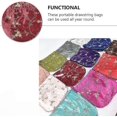 thumbnail image 5 of Small Drawstring Pouch Gift Bag For Present, Satin Embroidered Potli Bag Clutches Handbag, Brocade Ethnic Jewellery Coin Purses For New Year Birthday, 5 of 5
