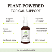 Isabella's Clearly VEIN, Varicose & Spider Vein Support Oil with Horse Chestnut and Helichrysum for Face and Body