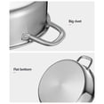 thumbnail image 2 of 11.02in Stainless Steel Hot Pot with Glass Lid, Easy to Clean, Dual-Sided Cooking Pot for Household Silver, 2 of 12