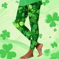 thumbnail image 2 of Todays Sales BiZtdJrK Butt Lifting Leggings for Women St Patricks Day Funny Shamrock Graphic Legging Pants Stretchy High Waist Workout Tights Yoga Pants Green S, 2 of 5