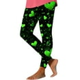 thumbnail image 5 of lcziwo St Patricks Day Leggings for Women Shamrock Leaves Printed Pant Slim Fit Tummy Control Leggings Irish Green Yoga Pants Green M, 90 Percent off Clearance Sale, 5 of 6