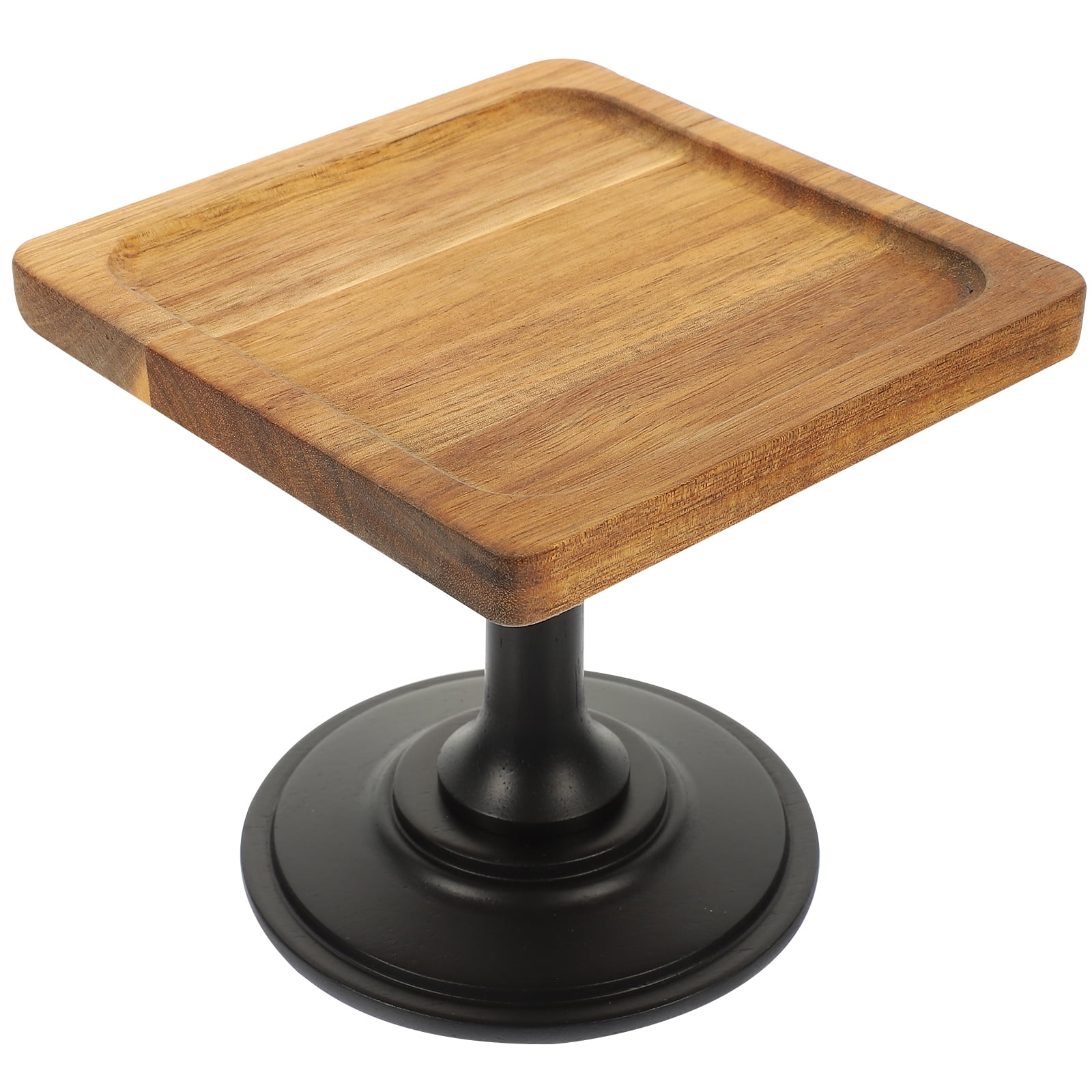 Footed Fruit Tray Wooden Display Tray Desktop Storage Bowl Household