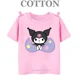thumbnail image 3 of Camiseta de algodón Kuromi Kawaii Manga Anime japonés Niños Camiseta de verano Ropa para niños Tops Niños Niñas Camiseta Bebé Linda, 3 of 5