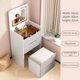 thumbnail image 1 of Tocador, mesa de maquillaje, gabinete de almacenamiento plegable, dormitorio, apartamento de tamaño pequeño, asiento y taburete integrados, mesita de noche, 1 of 4