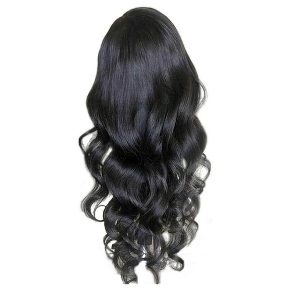 Wig with Bangs, Wigs for Women, Front Lace Wig Long Curly Hair Big Chemical Fiber Wig