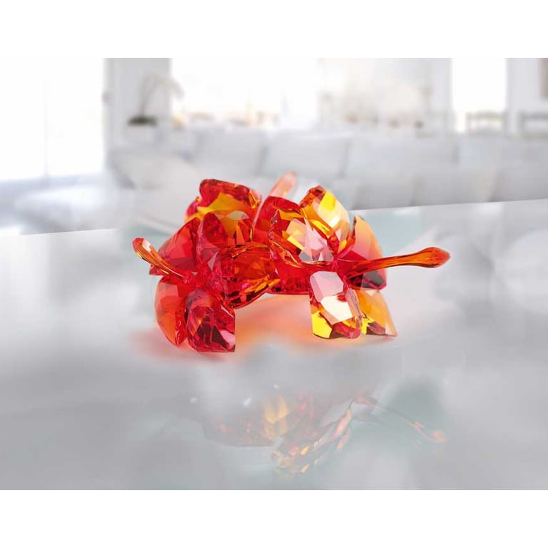 スワロフスキー　レッドハイビスカス Swarovski Crystal Flower Figurine RED HIBISCUS -5136828 - Walmart.com