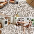 thumbnail image 6 of Farmhouse Brown Large Area Rugs for Bedroom Living Room, Soft Non Slip Carpet Bedside Rug, Vintage Flower Leaf Botanical Plant Rectangular Floor Cover Kitchen Accent Rug 3'x5' for Dining Room/Office, 6 of 9