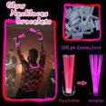 thumbnail image 3 of Glow Sticks XiawalangZhuo, 8 pulgadas, rosas, paquete de 100 unidades, 3 of 7