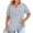 Gray, variant on Women's Plus Short Sleeve Keyhole Neck T-Shirts Cutout Summer Blouse, Soft Jersey Solid Regular Fit Casual Loose Top for Daily Wear Fashion Layering Clothes 2026