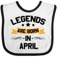thumbnail image 3 of Inktastic Legends Are Born in April Boys or Girls Baby Bib, 3 of 4