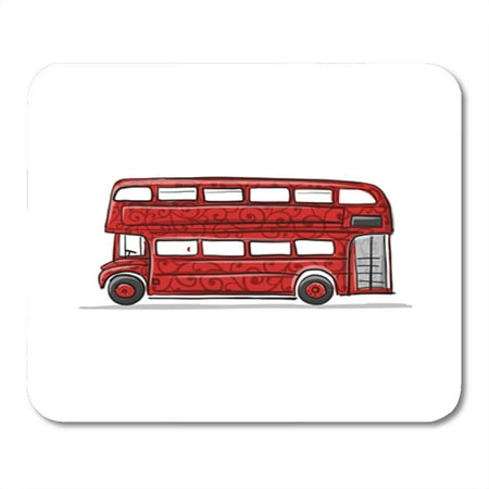 SIDONKU Decker Red Bus Sketch for Your Design Double London Art Mousepad Mouse Pad Mouse Mat 9x10