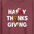 thumbnail image 3 of Peanuts - Happy Thanksgiving Icons - Women's Lightweight French Terry Long Sleeve Shirt, 3 of 6
