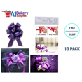 thumbnail image 2 of A1BakerySupplies 10 Pieces Pull Bow for Gift Wrapping Pull Bow With Ribbon for Wedding Gift Baskets, 4 Inch 18 Loop in Purple Color, 2 of 4