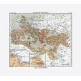 thumbnail image 2 of Perthes 22x20 White Modern Wood Framed Museum Art Print Titled - Europe Roman Empire - Perthes 1896, 2 of 4