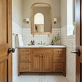 thumbnail image 4 of LuxenHome Horizon Arch Wooden 23.6" W x 39.6" H Wall Mirror with Legs, 4 of 11
