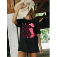thumbnail image 3 of ALLTB Plus Size Western Cowgirl Shirts for Women Let's Go Girls T-shirt Country Music Tee Casual Hat Boots Short Sleeve Tops, Black, 3 of 6