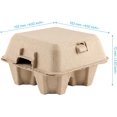 thumbnail image 2 of Paquete de 50 cajas vacías para huevos a granel, 4 unidades de fibra de pulpa para huevos, contenedores de almacenamiento para familia, granja, mercado, 2 of 4