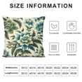 thumbnail image 6 of PIKWEEK Chinoiserie Pillow Cover 20x20'' Set of 2Teal Flower Navy Blue Throw PillowCovers Floral Outdoor Farmhouse Pillowscase Linen Square Cushion Covers for Sofa Couch Bedroom Living Room Decoration, 6 of 6