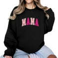 thumbnail image 5 of VBTAPA Womens Mama Sweatshirt Loose Casual Long Sleeve Crew Neck Pullover Shirts Spring Outfits 2025 New Clothes Black L, 5 of 7
