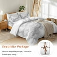 thumbnail image 7 of Abstract Marble Bedding Duvet Cover Set Full Size 4 Pieces Minimalist Art Back Texture Minimalist Art Bedding Set with Zipper Closure, 1 Comforter Cover 86x86 Inches 1 Flat Sheet & 2 Pillow Cases, 7 of 7