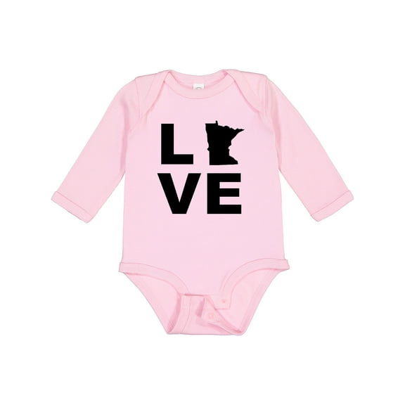 Inktastic Love Minnesota Boys or Girls Long Sleeve Baby Bodysuit