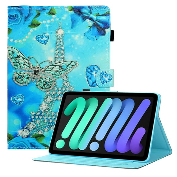 iPad 10 Case for iPad 10.9" 10th Generation 2022 Cover, Allytech Premium PU Leather Anti-Scratch Multi-Angle Viewing Stand Card Slots Case with Pen Holder for iPad 10th Gen 2022, Butterfly Tower