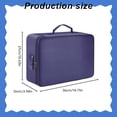 thumbnail image 3 of Document Bag With Lock Rectangular Fabric Fireproof 3 Layer File Storage Case With Water Zipper Portable Travel Organizer For Laptop Files Certificates Home, 3 of 7