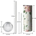 thumbnail image 5 of 20 oz Thermal Insulated Coffee Mug with LeakProof Lid Watercolor Floral Flowers Wildflower Cafe Tumblers for Housewarming Wedding Birthday Gift, 5 of 7