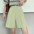 thumbnail image 6 of Womens Plus Size Dressy Shorts Casual High Waist Loose Solid Color Suit Shorts With Pockets, 6 of 8
