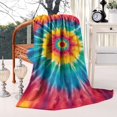thumbnail image 2 of Colorful Tie Dye Mandala Pattern Blanket,Comfortable Soft Lamb Wool Throw Blanket,All Season,Warm Lightweight Blankets for Sofa Bed Couch Living Room Chair,40"x50", 2 of 4