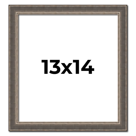 13x14 Frame Silver Real Wood Picture Frame Width 1.25 Inches | Interior Frame Depth 0.5 Inches |