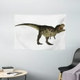thumbnail image 1 of Dinosaur Tapestry, Tyrannosaurus Dinosaur Illustration Prehistoric Nature Wildlife Reptilian, Wall Hanging for Bedroom Living Room Dorm Decor, 60W X 40L Inches, Army Green Black, by Ambesonne, 1 of 2